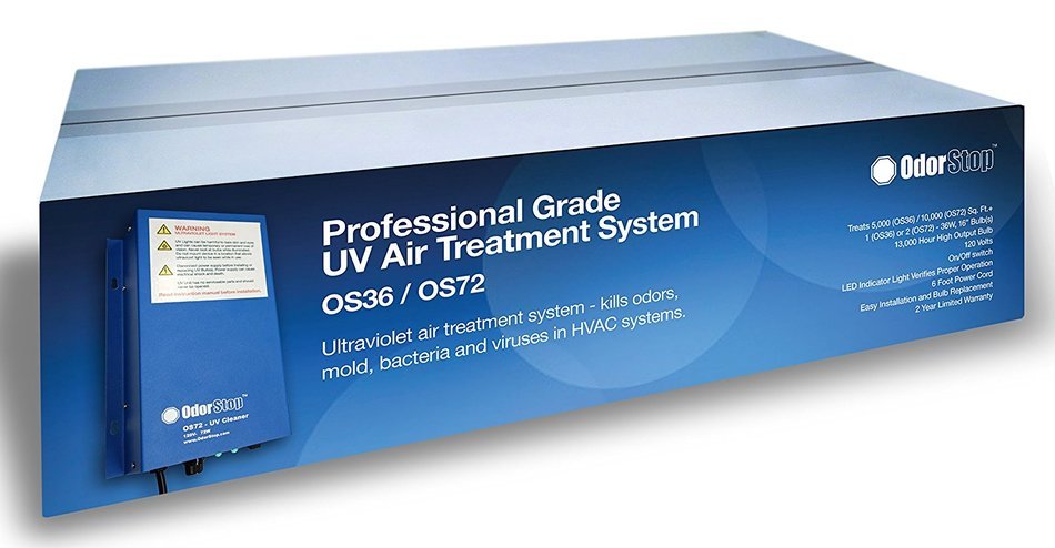 OdorStop OS7212 - 72 Watt UV Air Treatment System with 12" Bulbs N4