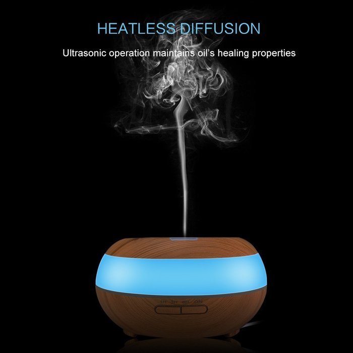 FLOVEME 300ml Aromatherapy Essential Oil Diffuser Personal Ultrasonic Cool Mist Humidifier with 7 Colors Changing... N6
