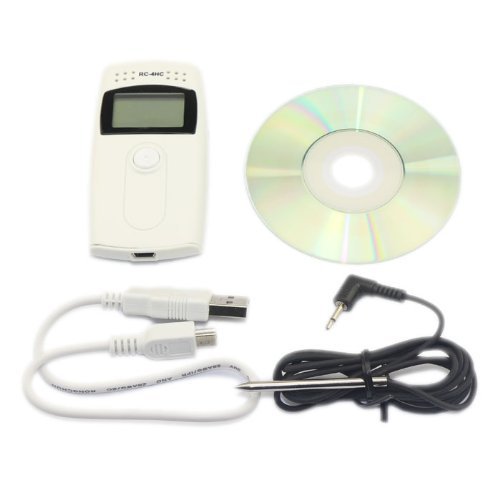 DROK&reg; Temperature and Humidity Data Logger Thermometer Temp Hygrometer Sensor Recorder With USB Cable N2
