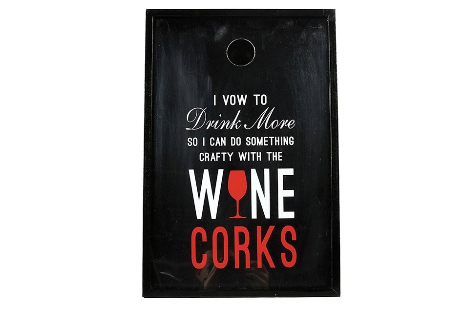 DEI Wine Sayings Shadowbox Keeper, 12 by 18-Inch, Corks