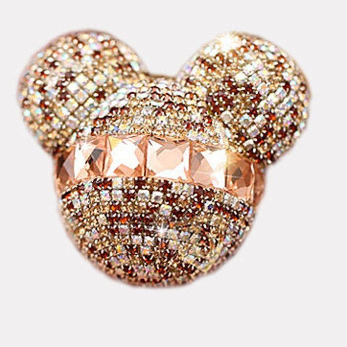 Yosa Luxury car ornaments Auto Mickey Mouse Sparkling Car Fragrance Air Freshener Holder Container 2pcs (10)