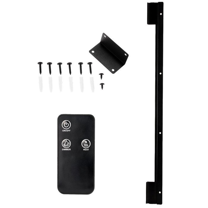 Homgeek 1500W Wall Mount Adjustable Electric Fireplace 3D Flame Heater with Remote Control, XL Large 35"22" Black N4