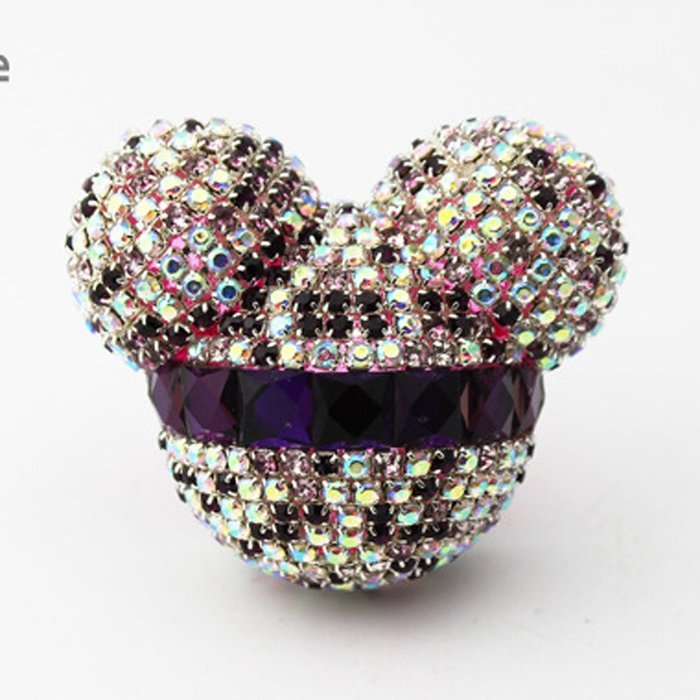 Yosa Luxury car ornaments Auto Mickey Mouse Sparkling Car Fragrance Air Freshener Holder Container 2pcs (10) N2