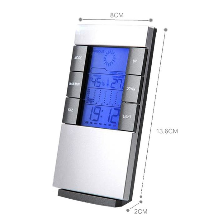 PowerLead Cwf PCF001 Wireless Weather Monitor Clocks with Remote Sensor Color Cobblestone Weather Station Support... N12