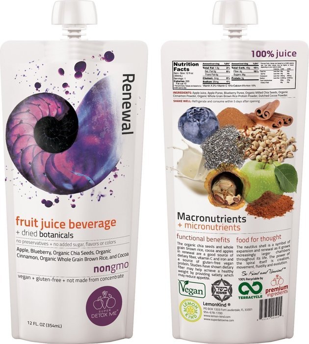 Super Detox Me Vibrance Cleanse Juice with Green Tea and Mango, 12 Ounce, Pack of 10 N12