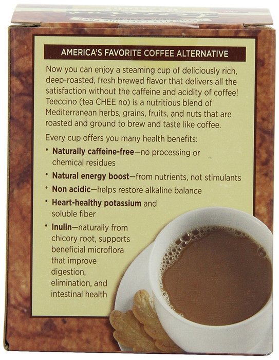 Teeccino Herbal Coffee, French Roast, Caffeine-Free, 25-Count Tea Bag N14