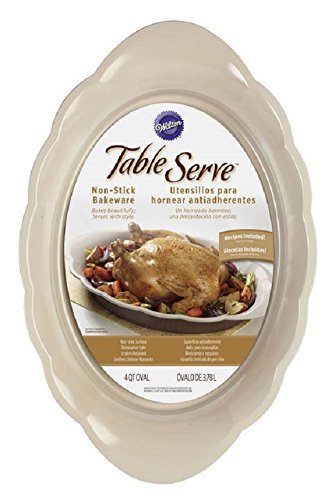 Wilton 4-Quart Oval Table Serve Non-Stick Bakeware