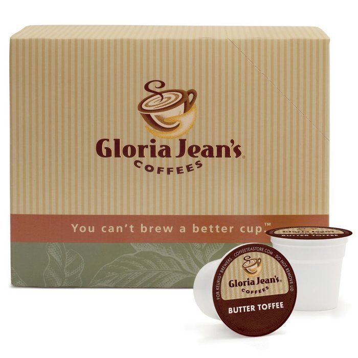 Gloria Jean's Coffees, Butter Toffee, K-Cup Portion Pack for Keurig Brewers 24-Count N2