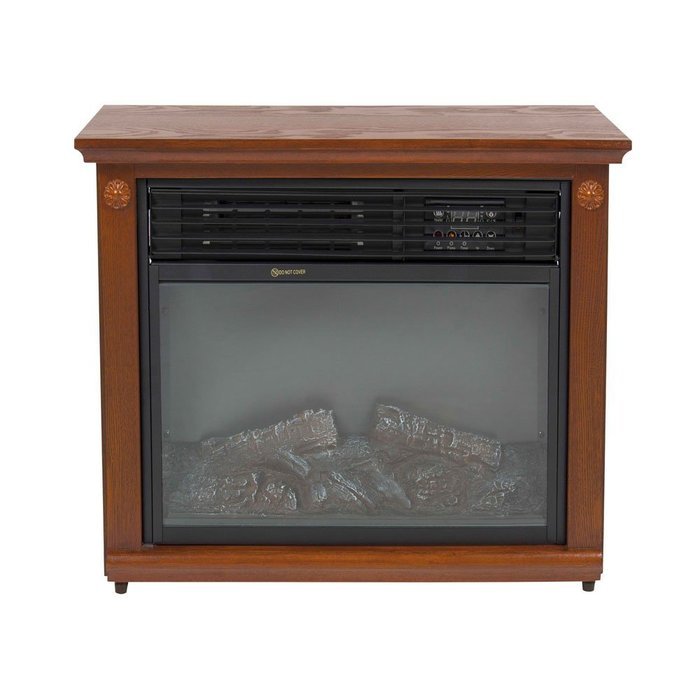 Large Room Infrared Quartz Electric Fireplace Heater Honey Oak Finish w/ Remote Most Sold Item