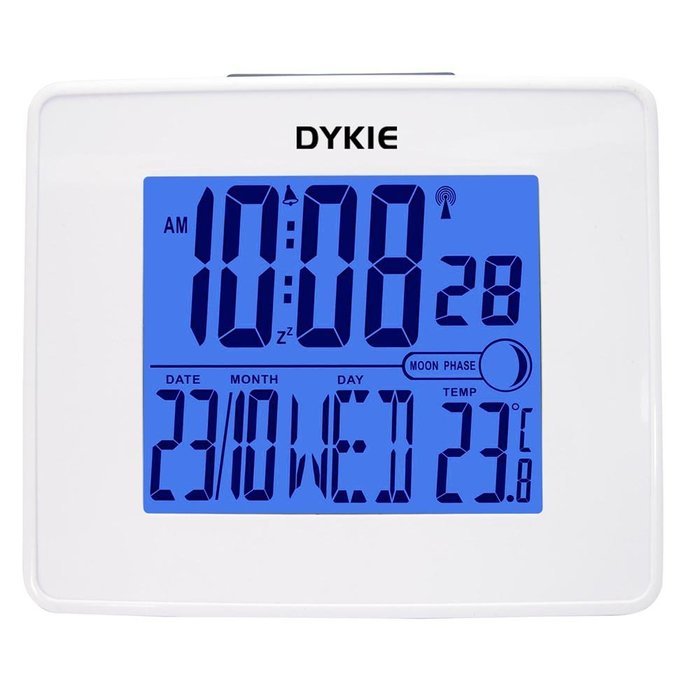 DYKIE Wireless RF RCC Weather Station with LED Backlight Indoor Temperature Alarm Clock N2