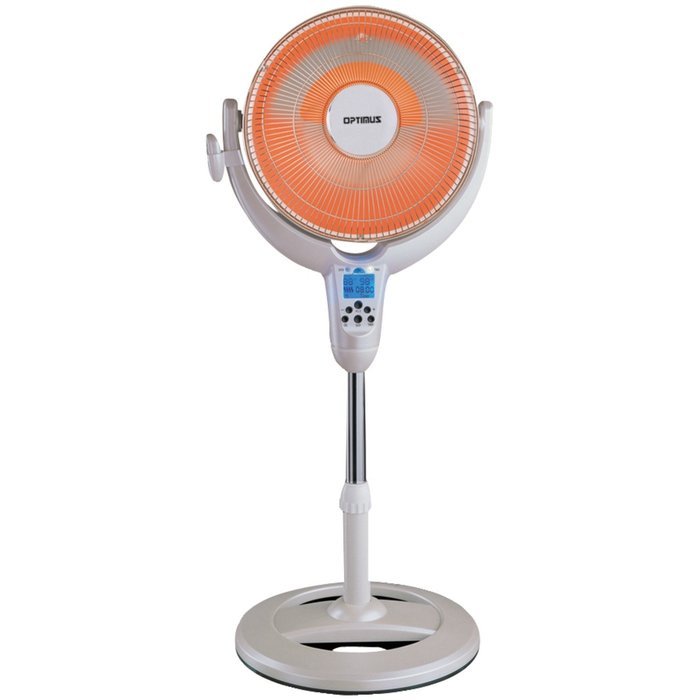 Optimus H-4500 14-Inch Oscillating Pedestal Digital Dish Heater with Remote