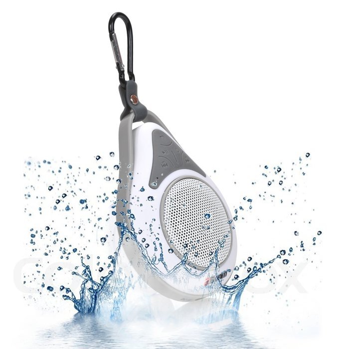 2BOOM Mini Wireless Bluetooth Portable Speaker with Carabiner Shower Suction Cup Black N12