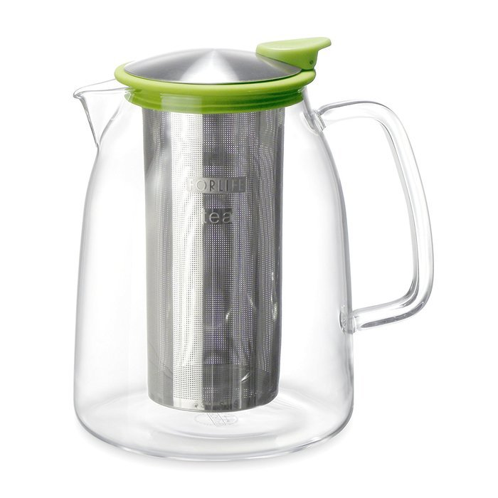 FORLIFE Mist Iced Tea Jug with Basket Infuser, 68-Ounce, Black Graphite N6