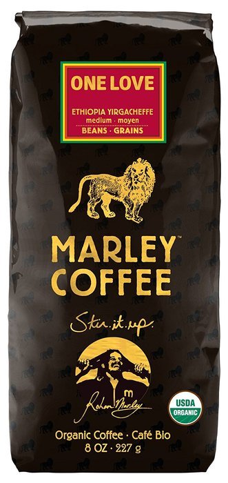 Marley Coffee, Organic One Love, Ethiopian YirgaCheffe, Ground Coffee, 8 Ounce N20