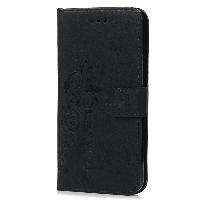 iPhone 7 Plus Case (5.5 inch) - Flip Folio Wallet Stand Case Embossed Cirrus PU Leather Case Shockproof Soft TPU... N13