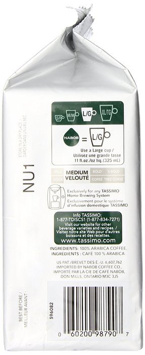 Tassimo Nabob 100% Colombian Coffee 14 T Discs (110g / 3.8oz)