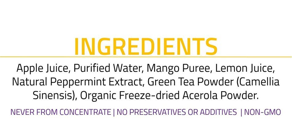 Super Detox Me Vibrance Cleanse Juice with Green Tea and Mango, 12 Ounce, Pack of 10 N20