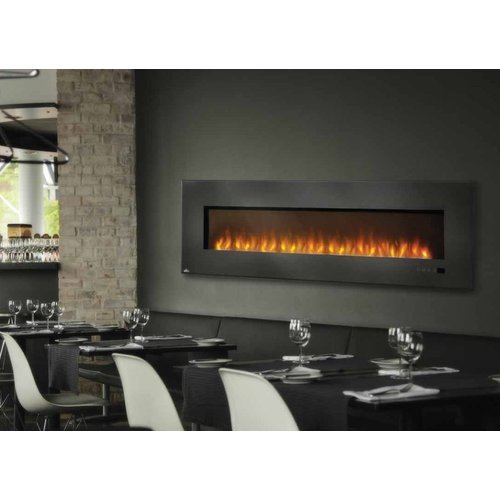 Napoleon EFL72H 72-inch Slimline Wall Mount Electric Fireplace with 120V Heater, Black N2
