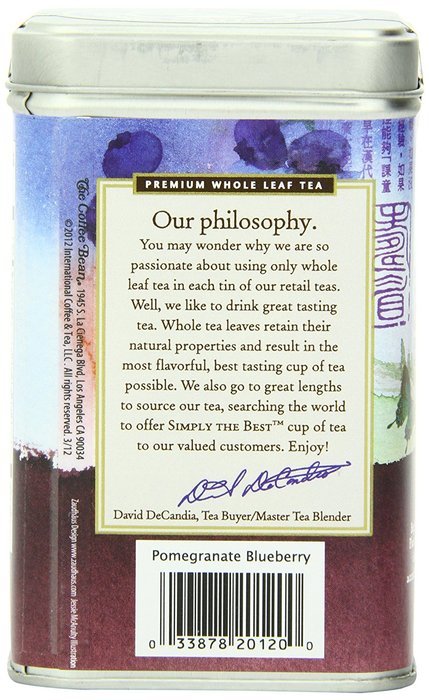 The Coffee Bean & Tea Leaf Pomegranate Blueberry Green, Oolong, Black ...