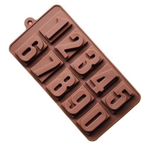 Beautiful paradise 10 Cavity Figure Number Silicone Gel Non Stick Cake Ice Pudding Mold Chocolate Jelly Candy... N2