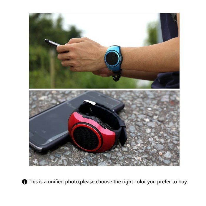 Speaker Watch,Mini Multifunctional Bluetooth Sports Speaker,TF Card MP3 Music Player + FM Radio + Handsfree Calls... N14