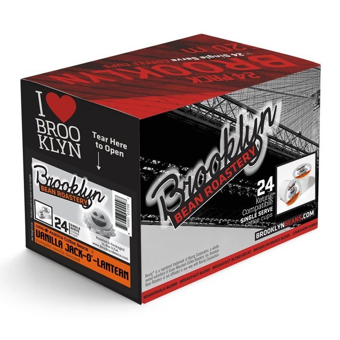 Brooklyn Bean Roastery Gingerbread Man Single Cup Coffee for Keurig K-Cup Brewers, 40 Count