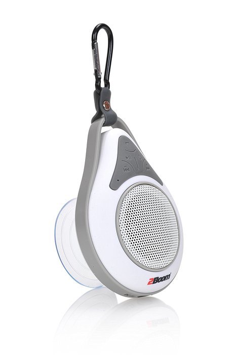 2BOOM Mini Wireless Bluetooth Portable Speaker with Carabiner Shower Suction Cup Black N13