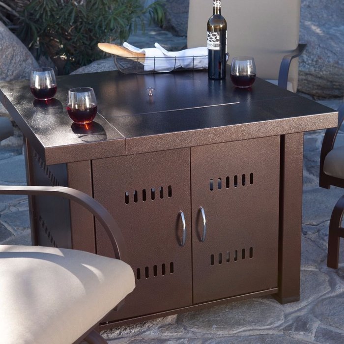 Fanala Outdoor Fireplace Backyard Fire Pit Table Patio Deck Propane LP Furniture