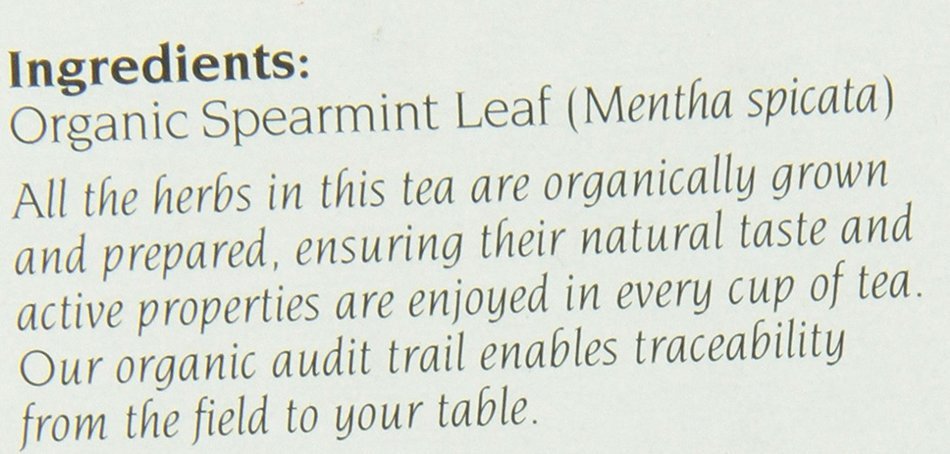 Organic Spearmint Leaf Tea - 24 Tea Bags