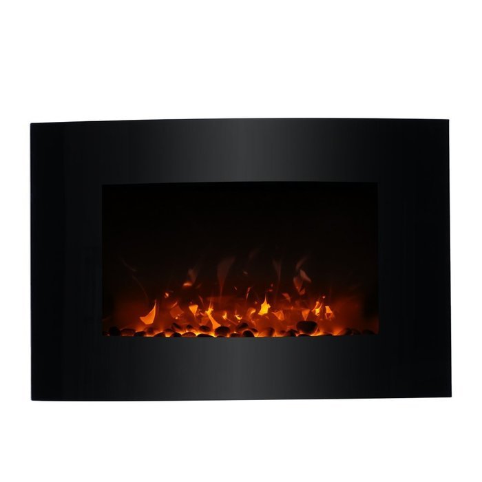 Homgeek 1500W Wall Mount Adjustable Electric Fireplace 3D Flame Heater with Remote Control, XL Large 35"22" Black N7