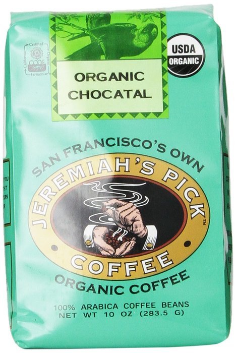 Jeremiah's Pick Coffee Organic Chocatal Ground Coffee 10 Ounce Bag N5