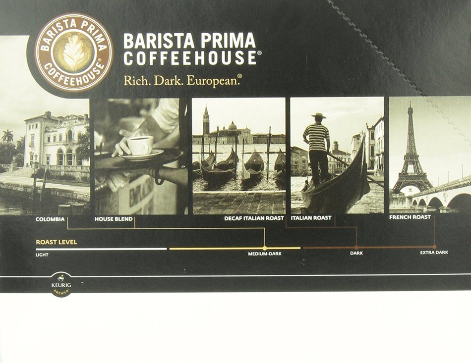 Barista Prima Decaf Coffee, Italian Roast, Rich. Dark. European., 24- Count K-Cup N2
