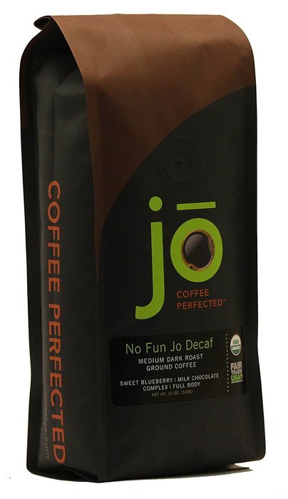 NO FUN JO DECAF: 12 oz, Organic Decaf Ground Coffee, Swiss Water Process, Fair Trade Certified, Medium Dark Roast... N2