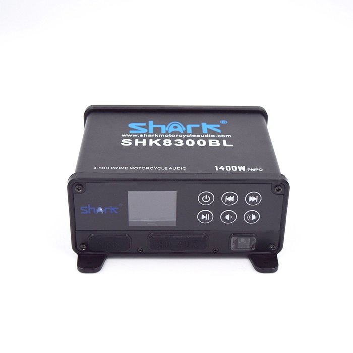 Shkc8300-Bl 1400 W all waterproof motorcycle atv marine audio system lcd display Black N4