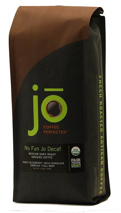 NO FUN JO DECAF: 12 oz, Organic Decaf Ground Coffee, Swiss Water Process, Fair Trade Certified, Medium Dark Roast... N3