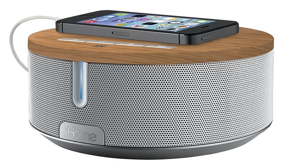 iHome iBN26G2 NFC Bluetooth Stereo System with Speakerphone (Gunmetal) N4