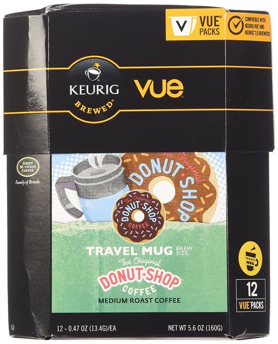 Coffee People Donut Shop Coffee Travel Mug Keurig Vue Portion Pack, 48 Count N6