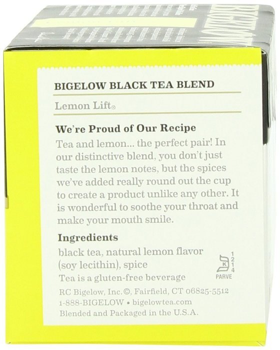 Bigelow Lemon Lift Tea, 20-Count Boxes (Pack of 6) N5