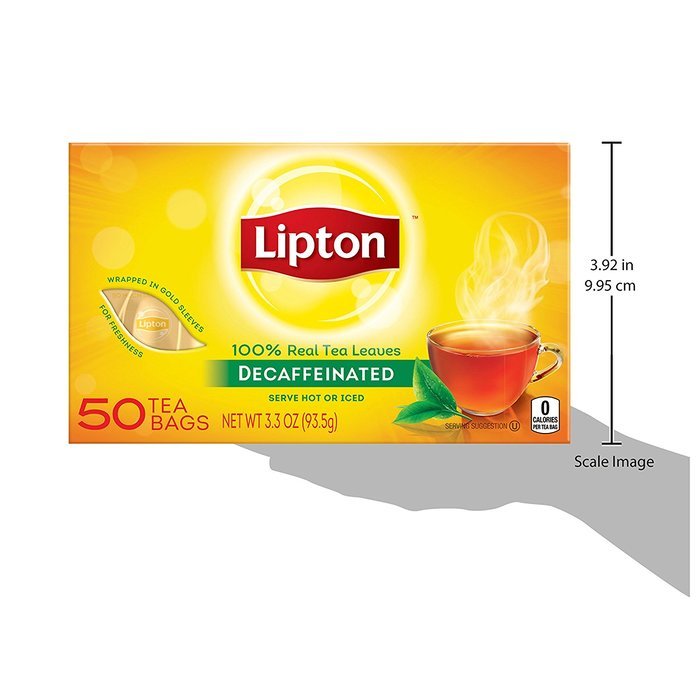 Lipton Black Tea Bags, Decaffeinated 50 Count