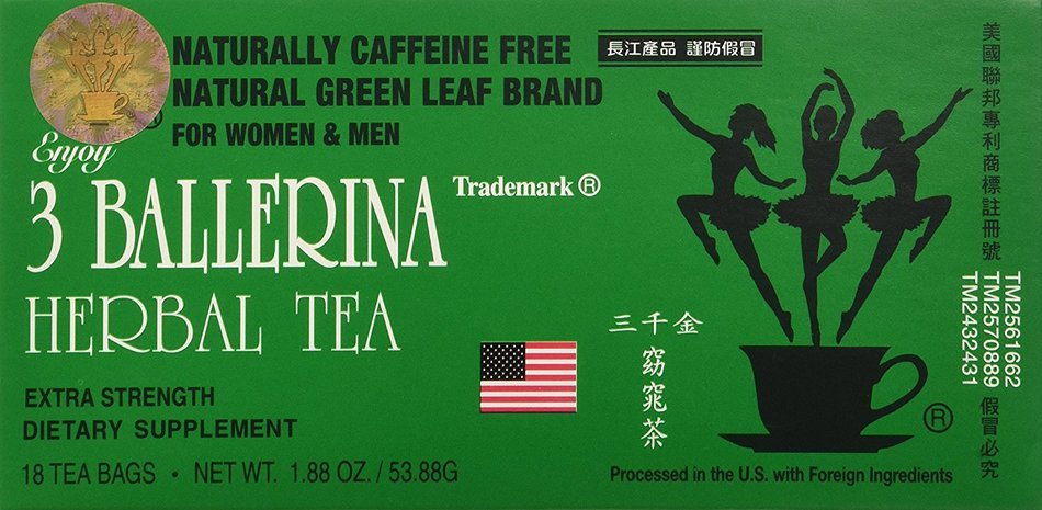 3 Ballerina Diet Tea Extra Strength for Men and Women (6 Boxes x 18 Bags) N3