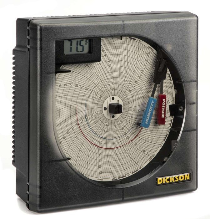 Dickson TH622 Temperature and Humidity Chart Recorder with Display, 6"/152mm Chart, 7-Day or 24-Hour Rotation,... N6