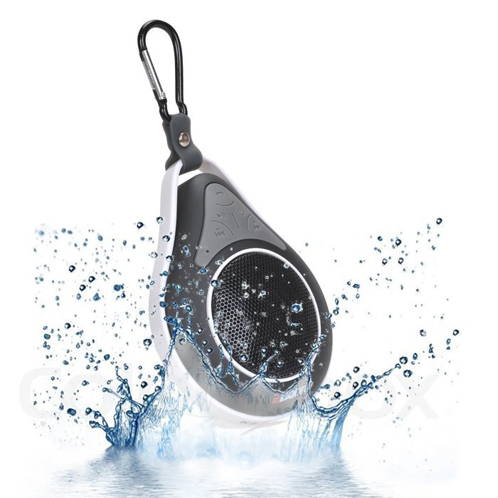 2BOOM Mini Wireless Bluetooth Portable Speaker with Carabiner Shower Suction Cup Black N18