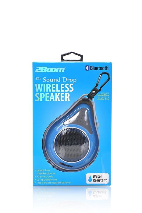 2BOOM Mini Wireless Bluetooth Portable Speaker with Carabiner Shower Suction Cup Black N20