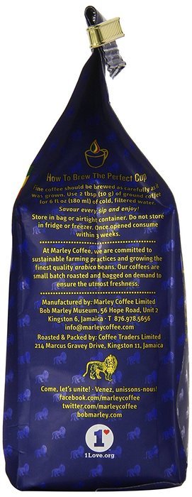 Marley Coffee, Organic One Love, Ethiopian YirgaCheffe, Ground Coffee, 8 Ounce N34