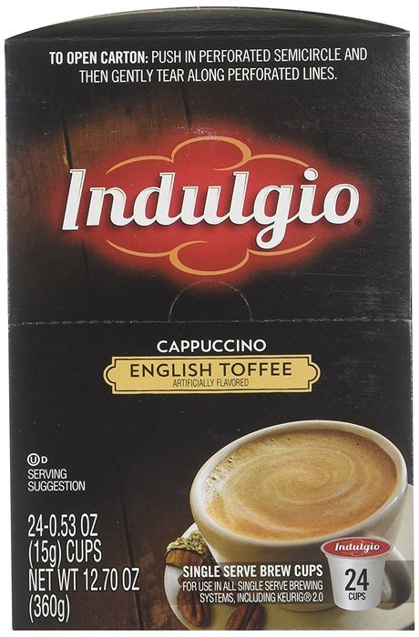 Indulgio French Vanilla Cappuccino Single Serve K-cup, 42 Count (Compatible with 2.0 Keurig Brewers) N2