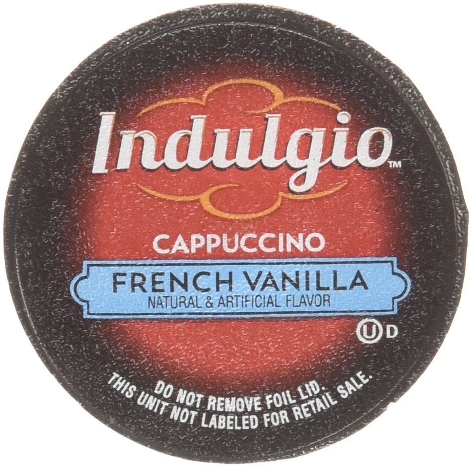 Indulgio French Vanilla Cappuccino Single Serve K-cup, 42 Count (Compatible with 2.0 Keurig Brewers) N3