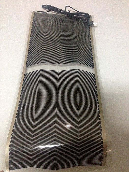 220VAC Far Infrared Electric Floor Heating Films Sample 28cm65cm With 1.0M Cable Foot Warm Mat