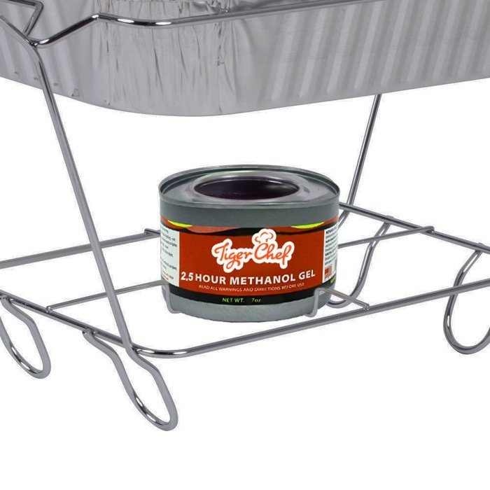 Tiger Chef Gel Fuel 7 oz Can - Methanol Chafing Fuel Gel Cans Cooking Fuel Cans burns 2.5 hours (12, Gel Fuel... N2