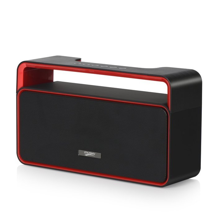 Musky Subwoofer Bluetooth Speaker with Handle DY-25, Portable Audio Player, 10W Output RMS, Clock Alarm Radio... N2
