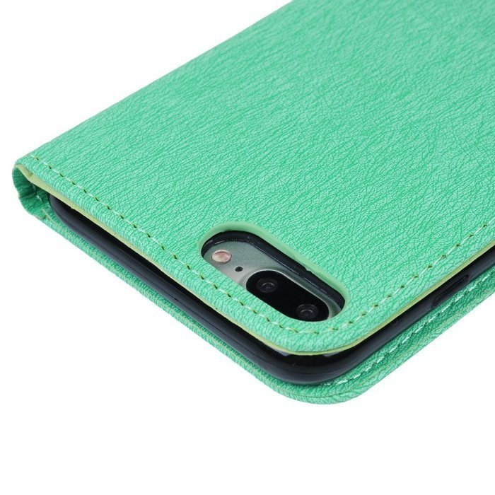 iPhone 7 Plus Case (5.5 inch) - Flip Folio Wallet Stand Case Embossed Cirrus PU Leather Case Shockproof Soft TPU... N31